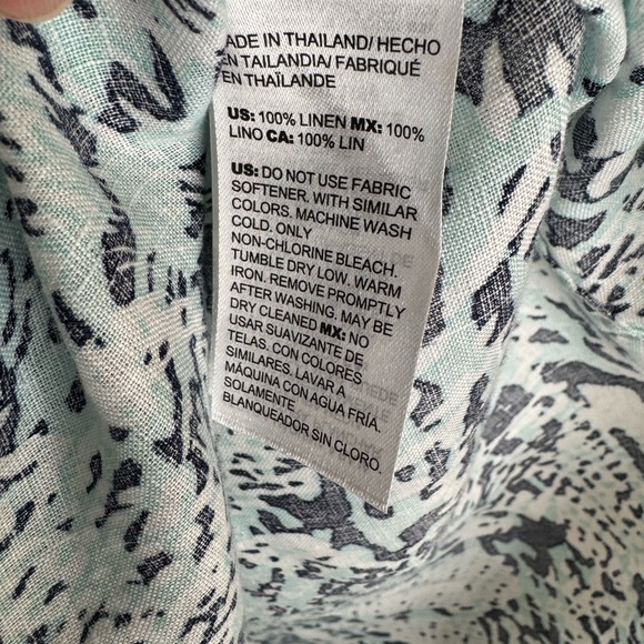 Chico’s Linen Button Down Tunic Top - Picture 7 of 8